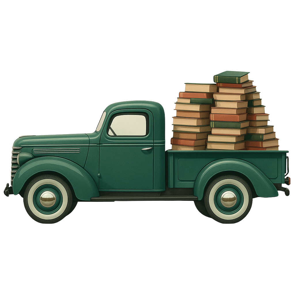 Free Book Rescue pickup truck logo